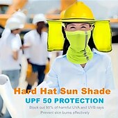 cheap Sun Protection-2-piece Reflective Sun Hat and Necksuit Set High-visibility Full-edge Mesh Fabric Polyester Neck Protector With Headband Mask Hand-washed Outdoor Gear
