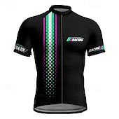 男性用 サイクリングジャージー 幾何学模様 文字&番号 半袖 バイク Tシャツ ジャージー 3つのリアポケット付き マウンテンサイクリング 速乾性 人間工学デザイン ウィッキング 高通気性 スポーツ フォレストグリーン ブラック イエロー 衣類 お買い得  メンズジャージ-男性用 サイクリングジャージー 幾何学模様 文字&番号 半袖 バイク Tシャツ ジャージー 3つのリアポケット付き マウンテンサイクリング 速乾性 人間工学デザイン ウィッキング 高通気性 スポーツ フォレストグリーン ブラック イエロー 衣類