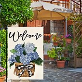 cheap Event &amp; Party Supplies-Welcome Spring Summer Garden Flag 12X18 Inch Polyester Fiber Flower Garden Flag Outdoor Home Courtyard