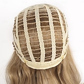 economico Parrucche trendy sintetiche-Parrucche sintetiche Kinky liscia Poco ondulata Taglio scalato Taglio asimmetrico Con fascia frontale A macchina Parrucca 16 pollici A1 Capelli sintetici Per donna Classico Comodo Colore Graduale e