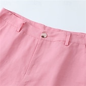 economico pantaloncini da lavoro-Per uomo Shorts eleganti Shorts da Lavoro Pantaloncini da golf Tasca Semplice Comodità Traspirante Corto All'aperto Affari Sport Casual Bianco Giallo