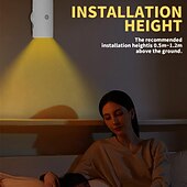 economico Luci decorative-faretti a led sensore di movimento luce notturna design a doppia testa luce per scale ricaricabile lampada da parete magnetica luci notturne da parete a led senza fili per gradini camera da letto