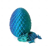 お買い得  贈り物-イースター 3D プリント ドラゴン エッグ、ミステリー クリスタル ドラゴン エッグ フィジェット トイ サプライズ、イースター エッグ 関節式 クリスタル ドラゴン エッグ ドラゴンが中にいる