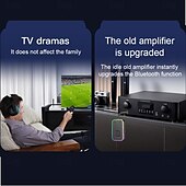 levne Bluetooth pomůcky-přenosný bluetooth vysílač lze spárovat se dvěma zařízeními současně. bluetooth 5.3 má dlouhou výdrž baterie a rgb cool osvětlení