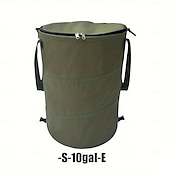 cheap Camping Accessories-Multi-Purpose Collapsible Trash Can, Waterproof and Durable, Ideal for Camping, Home, Yard, and Garden, Perfect for Toys, Clothes, and Leaf Storage