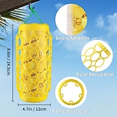 economico Supporto e Cura degli Animali-vespa da esterno &amp;trappole per api - giallo brillante con motivo esagonale nero, materiale PP resistente, acchiappa-insetti riutilizzabile per calabroni, moscerini della frutta &amp;di più - non serve