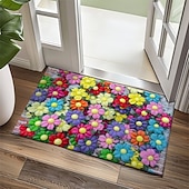 preiswerte Fußmatten-Blumen Fußmatte Küchenmatte Fußmatte rutschfeste Teppich Innen- und Außenmatte Schlafzimmerdekor Badezimmermatte Eingangs-teppich Frühling Sommer