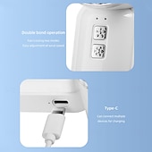 abordables Ventilateurs-Ventilateur portable pliable à main et de table mode compresse froide réglages du vent à 5 vitesses rechargeable par USB-C mousqueton intégré base antidérapante mode double refroidissement et