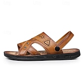 preiswerte Urlaubsandalen-Herrensandalen mit geprägten Details und gepolstertem Fußbett, ideal für lässige Outdoor-Aktivitäten