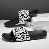 abordables Sandales décontractées-Sandales à enfiler pour homme à imprimé léopard : chaussures décontractées et élégantes pour l&#039;été et les sorties à la plage