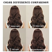 levne Syntetické trendy paruky-Syntetické paruky Vlnitá Curly Weave Vrstvený střih Hluboké rozdělení na stroji Paruka 22&quot; A1 Umělé vlasy Dámské Měkký povrch Klasické Pohodlné Hnědá