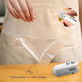 cheap Kitchen Utensils &amp; Gadgets-Mini Bag Sealer, Handheld Heat Sealer for Plastic Bags, Portable Snack Sealing Machine for Home Kitchen, Easy Hand Press Seal &amp; Reseal, Food Storage Saver