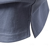 baratos Polo Elite Masculino-Homens Pólo Polo de malha Formal Trabalho Aberto para a Lateral Manga Curta Floral Botões Estampado Primavera Azul denim Branco Azul Marinha Verde cáqui Azul Claro Pólo