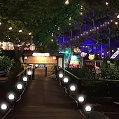 זול אורות נתיבים ופנסים-3 יחידות led סולרי מסלול אורות כדור חיצוני עמיד למים אור דשא לד מתאים לגן פארק ותאורת מסלול חיצוני מנורת לילה סולארית