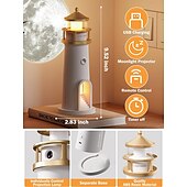 cheap Decorative Lights-LED Night Lights Spotlights Moon Lamp Projector Night LightLighthouse Decor Light Night Light for KidsMoon Light Galaxy Projector Rechargeable LED Aesthetic Table Lamp Christmas Birthday Gifts for Kids Boys Girl