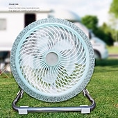 cheap Camping Lights &amp; Lanterns-Battery Operated Solar Desk Fan with LED Light 3-in-1 Solar Panel Powered &amp; DC Charger Powered &amp; Power Bank 12&#039;&#039; Cordless High Velocity Floor Fan For Household Camping Travel Outdoor 1PC