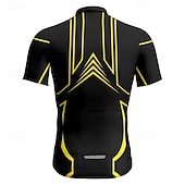 abordables Maillots pour hommes-Homme Maillot Velo Cyclisme Manche Courte Cyclisme Tee-shirt Maillot avec 3 poches arrière VTT Vélo tout terrain Respirable Séchage rapide Conception anatomique Mèche Jaune Rouge Bleu Des sports