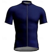 ieftine Tricouri pentru bărbați-Bărbați Jersey de ciclism Manșon scurt Bicicletă Tricou Tee Jerseu cu 3 buzunare spate Ciclism montan Respirabil Uscare rapidă Proiectare anatomică Wicking Negru Rosu Bleumarin Gradiant Sport