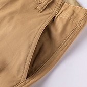 cheap Classic-Men&#039;s Capri Cargo Shorts Cargo Shorts Capri Pants Shorts Summer Shorts Zipper Multiple Pockets Flap Pocket Plain Comfort Breathable Knee Length Outdoor Vacation Sporty Casual Red Khaki