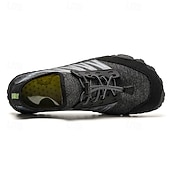economico Sneakers Casual-scarpe da ginnastica da uomo a piedi nudi - rosso brillante, suola robusta, design senza lacci - perfette per escursioni e avventure all'aria aperta