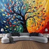 baratos Tapeçaria da Árvore da Vida-Árvore da Vida Tapeçaria Pendura Arte de Parede Grande Tapeçaria Mural Decor Fotografia Fundo Cobertor Cortina Decoração de Casa Quarto Sala de Estar Estilo Pintura