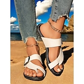levne Sandály na dovolenou-dámské trendy zelené croc – sandály s reliéfem – dvojité – páskové, tanga – obuv ve stylu dámských plážových výletů, letních procházek a příležitostných setkání