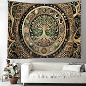 abordables Tapisserie de l'Arbre de Vie-Tapisserie suspendue de totem Arbre de Vie Art mural Grande tapisserie Décor mural Photo toile de fond Couverture Rideau Décoration de maison Chambre Salon