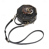 abordables Accessoires et plus-Punk &amp; Gothique Steampunk Sac Sac à Bandoulière Rivet Equipement Déguisement Femmes Halloween Carnaval Soirée Décontracté Quotidien LARP Adulte Sac