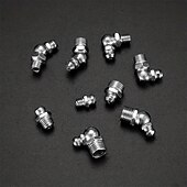cheap Vehicle Repair Tools-60-Piece Premium Metric Grease Nipple Zerk Fitting Kit - Complete Assortment of M6 M8 M10 Sizes with 180 45 90 Angles for Efficient Grease Gun Lubrication - Durable Metal Construction Polished