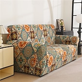 رخيصةأون غطاء أريكة-غطاء أريكة مطبوع غطاء أريكة مرن على شكل حرف L غطاء أريكة واقي أثاث لغرفة النوم والمكتب وغرفة المعيشة وديكور المنزل