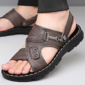 billiga Semester Sandaler-snygga sandaler för män med spänne och slitstark sula, lämpliga för sommarevenemang och dagligt bruk