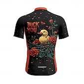 ieftine Tricouri pentru bărbați-Bărbați Jersey de ciclism Manșon scurt Bicicletă Tricou Tee Jerseu cu 3 buzunare spate Ciclism montan Respirabil Uscare rapidă Proiectare anatomică Wicking Roz Închis Negru Alb Animal Desene Animate