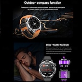 abordables Montres connectées-696 HD300 Montre intelligente 1.43 pouce Smartwatch Montre Connectée Bluetooth Podomètre Rappel d&#039;Appel Moniteur de Sommeil Compatible avec Android iOS Hommes Mode Mains-Libres Rappel de Message IPX-0
