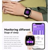 abordables Relojes inteligentes-696 HT31 Reloj inteligente 1.72 pulgada Smartwatch Reloj elegante Bluetooth Podómetro Recordatorio de Llamadas Seguimiento del Sueño Compatible con Android iOS Mujer Hombre Llamadas con Manos Libres