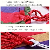 baratos Atividade ao Ar Livre-1 peça cadeira de rede balanço cadeira de rede resistente com vários cordões confortável e durável e equipado com duas cordas e instruções para fácil pendurar ideal para uso ao ar livre