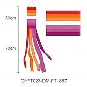 cheap Garden Flags, Banner-June Pride Month Rainbow Column Windsock Flag Fly in Breeze Outdoor Hanging Colorful LGBT+ Parade Garden Decorative Flag with Rainbow Long Tails Happy Pride