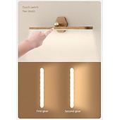 cheap Decorative Lights-36W Rotating LED Deco Night Light Wall Light Magnetic Fill Light  Type-C Rechargeable Wood-Grain Light Touch Makeup Mirror Light Detachable Cabinet Light 1PC  Warm White and White