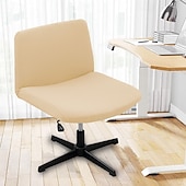 billiga Stolsöverdrag-armlös stol överdrag 100 % vattentät armlös kontorsbord stolsöverdrag stickad jacquard modern fåfänga stolsöverdrag bred sits korsad stolsöverdrag mitt bak accent stolöverdrag