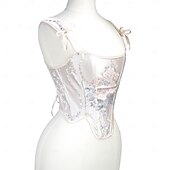 olcso Fűzők-Retró Középkori Reneszánsz Fűző Prsluk Bustier Női Kelta Fantasy Mindszentek napja Farsang Álarcos mulatság Parti Alkalmi / Napi LARP Felnőttek Fűző
