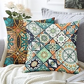 billiga boho stil-Mandala bohemisk dekorativ kuddöverdrag 1 styck mjukt fyrkantigt soffkuddcase kuddfodral för sovrum vardagsrum soffa stol