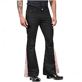 abordables Fondos-Retro Antiguo Años 60 Hippie Pantalones Los pantalones de campana Hippie Brillantes Brillante Hombre Víspera de Todos los Santos Carnaval Mascarada Fiesta y Noche Festival de Música Desfile del