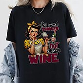 billige Topper-T-skjorte Retro plakat Retro jente Graphic Til Dame Voksne Maskerade Varmstempling Fritid / hverdag