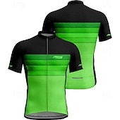 tanie Męskie koszulki-Męskie Koszulka rowerowa Gradient Krótki rękaw Rower Tee Tshirt Dżersej z 3 tylnymi kieszeniami Kolarstwo górskie Szybkie wysychanie Anatomiczny kształt Odprowadzające wilgoć Oddychający Sport Żółty