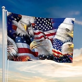 billiga 250:e årsjubileum-4 juli Utomhus Inomhus Med Öglor Patriotisk Flagga Självständighetsdagen Amerikansk Hus Gård Trädgårdsdekorationer Högtidsbanner Skylt