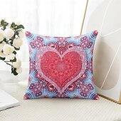 cheap Boho Style-Mandala Bohemian Heart Decorative Toss Pillows Cover 1PC Soft Square Couch Cushion Case Pillowcase for Bedroom Livingroom Sofa Chair