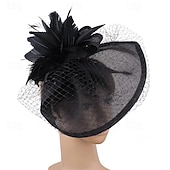 preiswerte Faszinator-Kopfstück Federn Sinamay Hochzeit Abendgesellschaft Elegant Hochzeit Mit Feder Kopfschmuck Kopfbedeckung