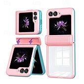 Недорогие Чехлы для Samsung-телефон Кейс для Назначение SSamsung Galaxy Z-флип 6 Z Flip 5 Кейс на заднюю панель Защита от удара Ретро ТПУ ПК