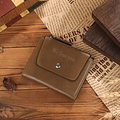 abordables Pour hommes-Portefeuille photo personnalisé meilleur cadeau pour papa portefeuille en cuir gravé pour mari grand-père fête des pères anniversaire anniversaire Noël mariage