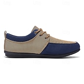 baratos Ténis para Homem-sapatos masculinos casuais com cadarço em bege e azul marinho, design exclusivo em tecido, perfeitos para o estilo e conforto do dia a dia