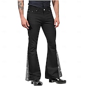 abordables Fondos-Retro Antiguo Años 60 Hippie Pantalones Los pantalones de campana Hippie Brillantes Brillante Hombre Víspera de Todos los Santos Carnaval Mascarada Fiesta y Noche Festival de Música Desfile del